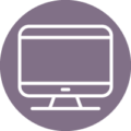 Computer Icon Purple
