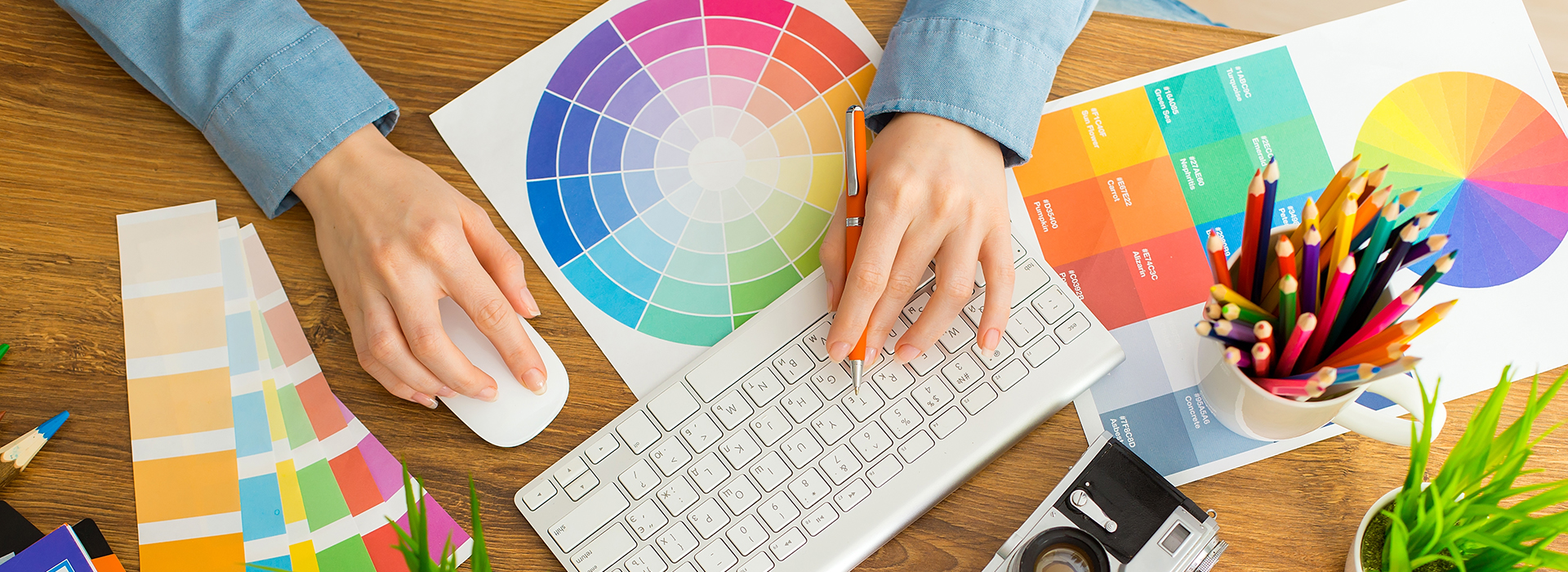 Graphic designer desk